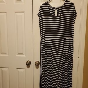 Old Navy XL Black/White Stripe Jumpsuit